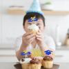 24 Pack 2025 Graduation Cupcake Toppers Glitter Diploma Congrats Grad 2025 Cap Class of 2025 Cupcake Picks 2025 Graduation Theme School Graduate Party Cake Decorations Supplies Gold Blue view 4