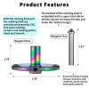 CHEETOP Rope Metal Spinning Top, High Performance Precision Stainless Steel Kill Time Anti-Gravity Perfect Balance Gyroscope, Spins Forever Exceed 10 Minutes Relieve Stress Desktop Toy (Iridescent) view 2