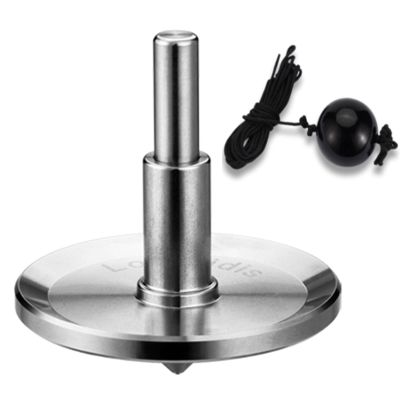 CHEETOP Rope Metal Spinning Top, High Performance Precision Stainless Steel Kill Time Anti-Gravity Perfect Balance Gyroscope, Spins Forever Exceed 10 Minutes Relieve Stress Desktop Toy (Silver)