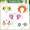 Kigeli 30 Pcs Jungle Animal Safari Ears Headbands for Hair Hoops Photo Booth Props One Birthday Easter Halloween Favors(Animals) view 2