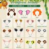 Kigeli 30 Pcs Jungle Animal Safari Ears Headbands for Hair Hoops Photo Booth Props One Birthday Easter Halloween Favors(Animals) view 3