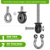 Dolibest Set of 6 Permanent Antirust Stainless Steel 304 Heavy Duty Swing Hangers, Playground Porch Yoga Seat,for Wood and Steel Beam Yoga Hammock Chair Punching 1500LB Capacity,180 Swing,9.64'' view 2