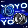 MAGICYOYO Responsive Yoyos for Kids Beginners, Pro Yoyo 2 Pack, Dual Funtion Metal Yo yo V3 + Plastic Yo-yos K1 Plus with 12 Yo yo Strings, 2 Holes Yoyos Case, Yo-Yo Accessory Kit (V3 Black + K1 Blue) view 2