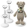 TOYANDONA 4 Pcs Action Figure Stand, Doll Stands Display Holder, Adjustable Doll Bracket Support for 6-8 Inches Dolls, Creative Bear Stand for Home Shop view 1