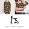 AuHomea Hunting Camo Leaves Newborn Swaddle Blanket with Beanie Set Soft Baby Sleep Sack Stretch Adjustable Swaddle Wraps Receiving Blankets view 4
