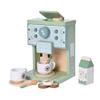 MONT PLEASANT Kids Wooden Toys Toddler Pretend Play Kitchen Accessories Green Coffee Maker Espresso Machine Playset Montessori Kitchen Toy Gift for Girls and Boys view 1