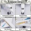 Crelloci Plane Toy Single Airlines Die-Cast G650 Model Airplane Alloy Metal Aircraft Toys Pull Back Business Jet Planes with Lights and Sounds for Kids Boys Girls with Display Rack view 2