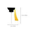 12pcs Graduation Cap Cake Toppers Chic Graduation for Cakes for Celebrating Graduates Fun view 2