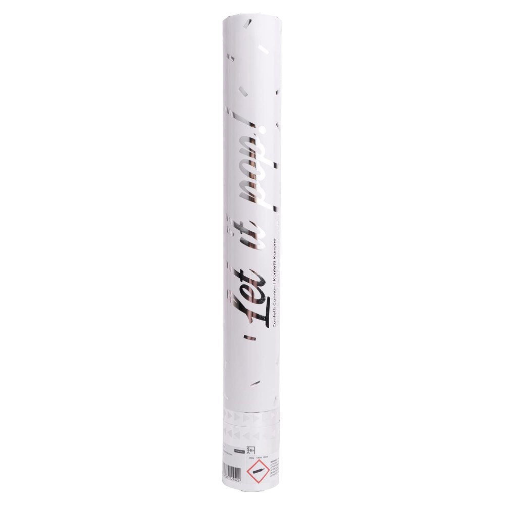 amscan 9916954 Confetti Cannon Silver Foil 40 cm
