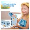 2023 New Portable Water Cup In Bus Shape, 16 OZ Cute Bus Shape Water Bottle, 360 Leak-Proof Portable Water Bottle with Straw and Strap, Bounce Flip Top Straw Water Bottle for Kids (E-Blue+Yellow) view 2