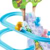 9 Bears DIY Automatic Indoor Stairs Slide Toy - Electric Climbing Roller Coaster Playset for Boys & Girls view 2