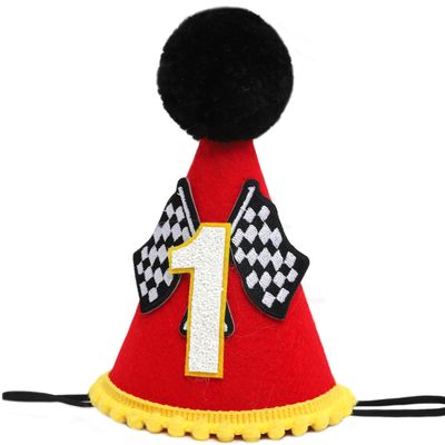 Rweseo Race Car 1st Birthday Outfit Hat - Racing Car 1st Birthday Decorations,Vintage Racing Fast One Party Decor,Race First Photo Props