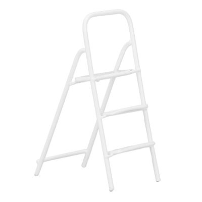 1/12 Miniature Step Ladder, Delicate Texture Mini 3 Step Ladder for Dollhouse Furniture Accessories (White)