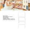 1/12 Miniature Step Ladder, Delicate Texture Mini 3 Step Ladder for Dollhouse Furniture Accessories (White) view 2