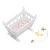 1:12 Dollhouse Baby Bed, Dollhouse Decoration High Simulation Miniature Wooden Bed for Baby Toddlers Doll Bed view 2