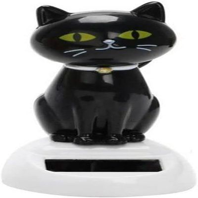 Solar Cat Toy Doll Dancing Cat Figure Car Ornament,Dancing Toys Ornaments Solar Powered Car Dashboard Interior Decoration Desktop Decor Gift Window Party Car Desk Home