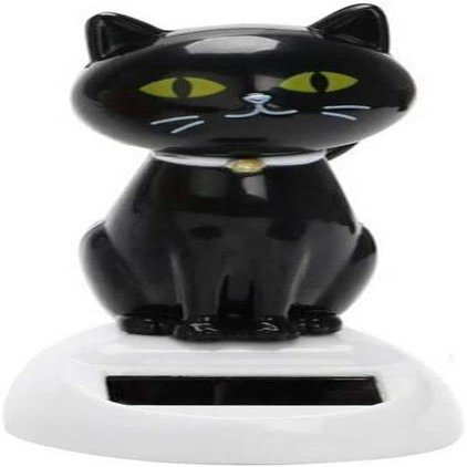 Solar Cat Toy Doll Dancing Cat Figure Car Ornament,Dancing Toys Ornaments Solar Powered Car Dashboard Interior Decoration Desktop Decor Gift Window Party Car Desk Home