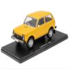 OPO 10 - Miniature 1:24 Car - LADA NIVA Yellow 1977 - East Legendary Cars Collection - Metal, Base, Display Case - Unisex Adults - Indoor - Automatic - No Batteries Required view 1