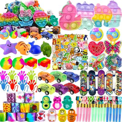 118 Pcs Party Favors for Kids, Pop Fidget Treasure Box Toys for Classroom, Prizes for Kids Classroom, Goodie Bag Stuffers, Pinata Stuffers Filler, Carnival Prizes Birthday Return Gifts for Ages 4-8-12