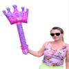 Zugar Land 34" Princess Crown Shape Pink Wand INFLATE (12 Pack) Great Royal Themed Birthday Party Favor Prop. Double-Sided Girly Pinky Inflatable Wand (Twelve Wands) view 2