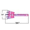 Zugar Land 34" Princess Crown Shape Pink Wand INFLATE (12 Pack) Great Royal Themed Birthday Party Favor Prop. Double-Sided Girly Pinky Inflatable Wand (Twelve Wands) view 3
