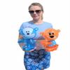 Hug Me Inflatable Safari Wild Zoo Animals (24 Pack)  Hugging Arms Tiger, Monkey, Rabbit, Bunny, Teddy Bear Jungle Party Decorations view 2