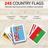 Zastic! World Flags Flashcards - 245 Country Flags, Capitals, Languages & Continents - Gloss Laminated Kids Geography Flash Cards view 4