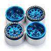 4Pcs Aluminum Alloy 1.9inch Beadlock Wheels Rims for Axial SCX10 II 90046 AXI03007 Traxxas TRX4 D90 1/10 RC Crawler Car (Color : Blue 4PCS) view 1