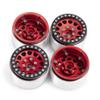 4Pcs Aluminum Alloy 1.9inch Beadlock Wheels Rims for Axial SCX10 II 90046 AXI03007 Traxxas TRX4 D90 1/10 RC Crawler Car (Color : Red 4PCS) view 1