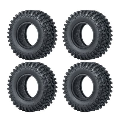 4Pcs 1.0" Soft Rubber Tires for Axial SCX24 90081 Deadbolt AX00001 AXI00002 1/24 RC Crawler Car Truck Parts Accessories (Color : 50mm)