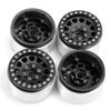 4Pcs Aluminum Alloy 1.9inch Beadlock Wheels Rims for Axial SCX10 II 90046 AXI03007 Traxxas TRX4 D90 1/10 RC Crawler Car (Color : Black 4PCS) view 1