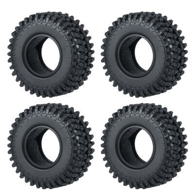 4Pcs 1.0" Soft Rubber Tires for Axial SCX24 90081 Deadbolt AX00001 AXI00002 1/24 RC Crawler Car Truck Parts Accessories (Color : 54mm)