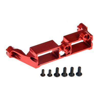Aluminum Alloy Differential Lock Bracket Steering Gear Servo Mount for Traxxas TRX-4 TRX4 1/10 RC Crawler Car Parts (Color : Red)