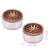 Tyenaza RC Car Wheel Hub, 4pcs Beadlock RC Car Wheel Hub Set 1.9in Aluminum Alloy Tire Rim for 1/10 1/12 1/14 Remote Control Cars(Brown) view 2