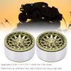 Tyenaza RC Car Wheel Hub, 4pcs Beadlock RC Car Wheel Hub Set 1.9in Aluminum Alloy Tire Rim for 1/10 1/12 1/14 Remote Control Cars(Light Green) view 3