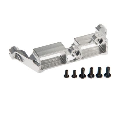 Aluminum Alloy Differential Lock Bracket Steering Gear Servo Mount for Traxxas TRX-4 TRX4 1/10 RC Crawler Car Parts (Color : Silver)