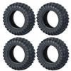 4Pcs Beadlock Soft Rubber Tires Tyres with Insert Foam for Kyosho Jimny 1/18 RC Crawler Car Truck Model Upgrade Parts (Color : 4Pcs 42mm) view 1