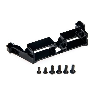 Aluminum Alloy Differential Lock Bracket Steering Gear Servo Mount for Traxxas TRX-4 TRX4 1/10 RC Crawler Car Parts (Color : Black)