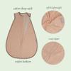 BLOOMSTAR Baby Sleep Sack Natural Cotton Toddler Wearable Blanket 3-9 Months Sleeveless 4 Season Lightweight Unisex Tog 1.0 Sleeping Bag Swaddle Transition Newborn Soft Cosy view 4