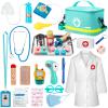 Sundaymot Doctor Kit for Kids, 34 Pcs Pretend Playset for Toddlers, Doctor kit for Toddlers 3-5, with Medical Bag, Stethoscope and Other Accessories, for Boys and Girls Fun Role Playing Game view 1