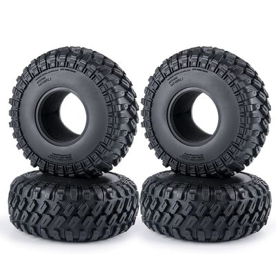 2.2inch 140mm Beadlock Rubber Tires Tyres with Foam for Axial SCX10 Wraith Traxxas TRX-4 1/10 RC Rock Crawler Car Parts (Color : 4PCS)