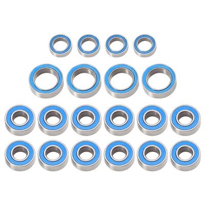20PCS Rubber Sealed Ball Bearing Kit for Tamiya TT01 TT-01 TT01E TT01D TT02B 1/10 RC Car Upgrades Parts Accessories