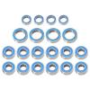 20PCS Rubber Sealed Ball Bearing Kit for Tamiya TT01 TT-01 TT01E TT01D TT02B 1/10 RC Car Upgrades Parts Accessories view 1