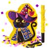Black Cat Pinata for Kids and Adults - Witch Cloak Pinata with Stick and Blindfold for Spooky Halloween Party Decoration view 1