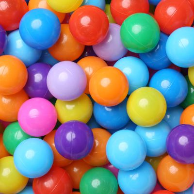 Realhaha Ball Pit Balls 100 Play Balls Plastic Balls for Baby Girls Toddlers Kids Play Tent Pool Playhouse Playpen Party Decoration, Red Orange Purple Blue Green