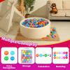 Realhaha Ball Pit Balls 100 Play Balls Plastic Balls for Baby Girls Toddlers Kids Play Tent Pool Playhouse Playpen Party Decoration, Red Orange Purple Blue Green view 3