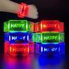 M.best 6pcs LED Light Up Bracelets, Glow in The Dark Flashing Wristbands Happy Bracelets Party Favors for Wedding,Sports,Festivals,Concerts,Party view 1
