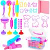 Dough Tool Sets for Kids Toddlers,Cute Playdough Accessories with Rolling Pin Dough Mat Storage Box,Party Pack Toys for Kids Age 2-4 3-5 4-8,Educational Toys Gift for Birthday Christmas Boys Girls view 1