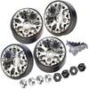 GPM Upgrades Aluminum 1-Inch Beadlock Wheel Rims Set for 1/18 4WD TRX4M Ford Bronco97074-1 Land Rover Defender97054-1 1/24 4WD SCX24 DeadboltAXI90081 SCX24 CRCAXI00002 RC Car (Silver) view 1