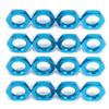 Aluminum 17mm Wheel Nut Thread 1.0mm for 1/7 1/8 RC Model Car ARRMA 6s HSP Redcat Himoto Monster Trucks Off Road Buggy Upgraded Parts 16 pcs/Set (Blue) view 3